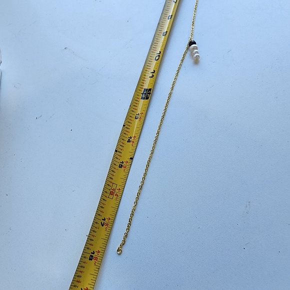 Faux Fresh Water Pearls Set In Goldtone Necklace & Earring Set White Purple Gold - Picture 6 of 11